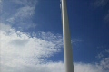 風力発電　プロペラ背面から見た空１