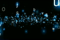 Alphabet particles soup
