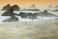 Fog rolling in at the beach 