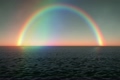 (1028) Blue Tropical Pacific Rainbow Ocean Waves Cruise Travel Loop
