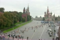 Participants run along Kremlin near Red Square, XXX MOSCOW INTERNATIONAL PEACE MARATHON.