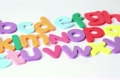 letters arranged in three rows, in alphabetical order