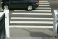 Several cars drove over pedestrian crossing at high speed 