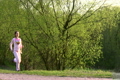 run girl in park