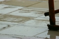 rain drops fall on dalle floor