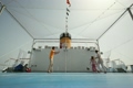 family playing basketball on cruise ship