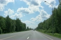 Movement on Russian route M3 (Ukraine Highway or Kievskoe highway) in Russia.
