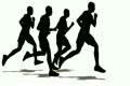 Four men of the sportsman run.