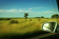 Driving shot with Side Mirror in South African countryside GFHD