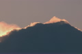 富士山山頂の雪煙