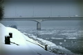 Ice on River 39 bridge stylized