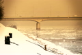 Ice on River 55 bridge stylized